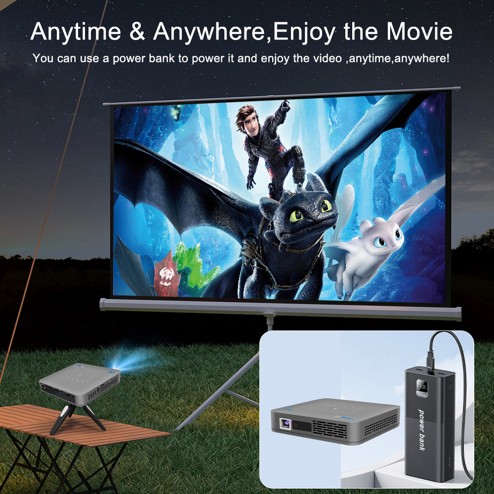 Proyector VIVICINE P15 Pro Full HD 1080P 4K DLP Android 9.0 3D 4K compatible con cine en casa inteligente