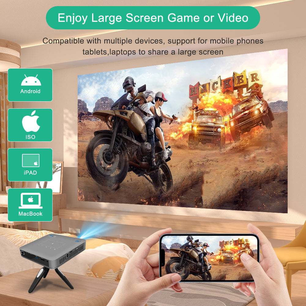 VIVICINE P15 Pro Full HD 1080P Projector 4K DLP Android 9.0 3D 4K Supported Smart Home Theater Projector