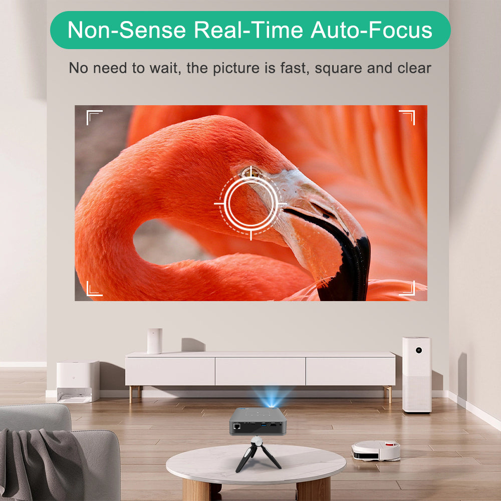 VIVICINE P15 Pro Full HD 1080P Projector 4K DLP Android 9.0 3D 4K Supported Smart Home Theater Projector