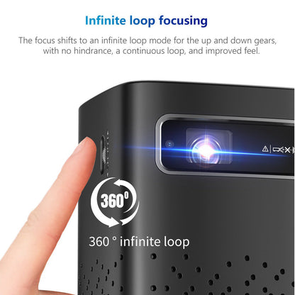 Miniproyector 3D portátil C900, compatible con 4K, batería de 8000 mAh