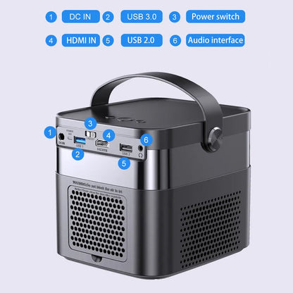 Proyector Vivicine M2 Android 9.0 1080p 3D 4K, batería integrada de 15600 mAh