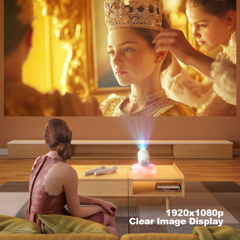 Vivicine Latest Smart Android 13 1920x1080p Full HD 1080p Home Theater Projector,Auto focus,Auto keystone