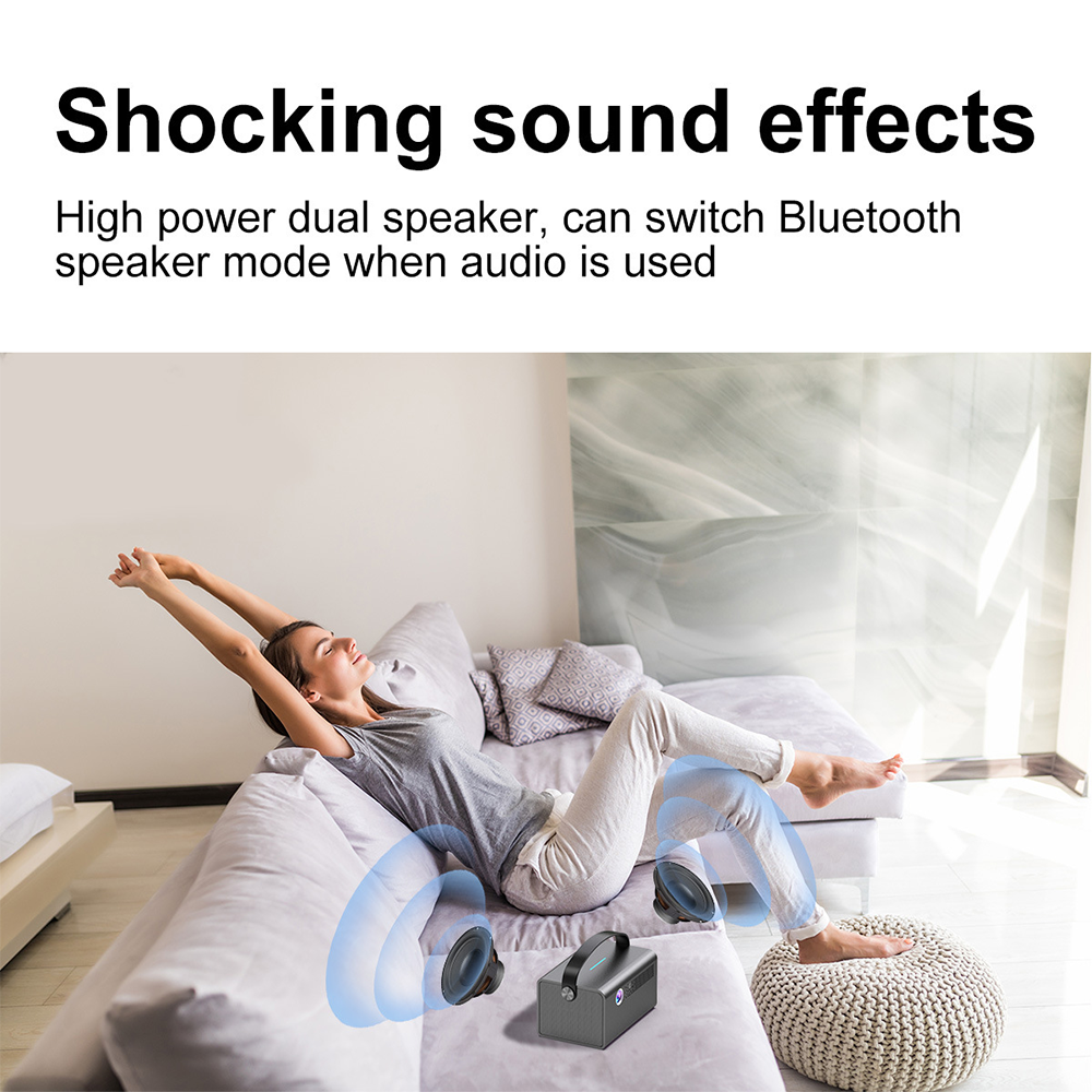 Vivicine V7 Pro Android 9.0 1080p 3D 4K Projector,15600 mAh battery