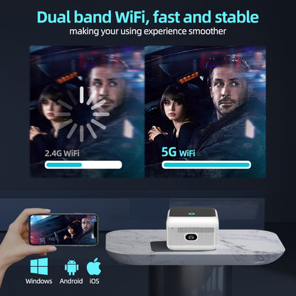 VIVICINE 1080p Full HD Projector 4K Support Auto Focus Auto Keystone